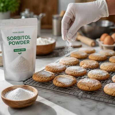 Food Grade Sorbitol Powder 99% Purity — Non-GMO Sweetener & Humectant for Sugar-Free Candy, Chewing Gum, Baked Goods, Protein Bar & Beverage CAS 50-70-4