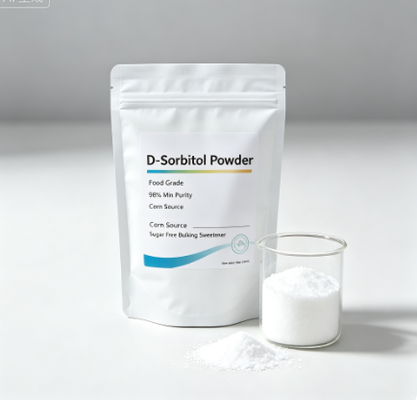 D-Sorbitol Powder Corn Source 98% Min Purity Food Grade Sugar Free Bulking Sweetener for Candy Baking Seafood