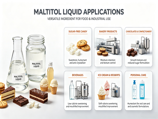 75% Maltitol Liquid Maltitol Syrup Food & Cosmetic Grade Sweetener Humectant For Confectionery Bakery Beverage Personal Care Raw Material