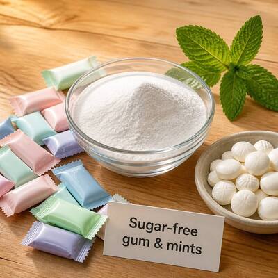 Sorbitol Powder Food Grade 80-400 Mesh, E420 D-Glucitol, Sugar Alcohol Humectant for 80-400 Mesh Multi Grade, 25kg PP Bag