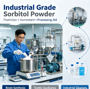 Low Moisture Sorbitol Powder Food Grade, E420 CAS 50-70-4, Sweetener and Humectant, 25kg PP Bag, Bulk Supply