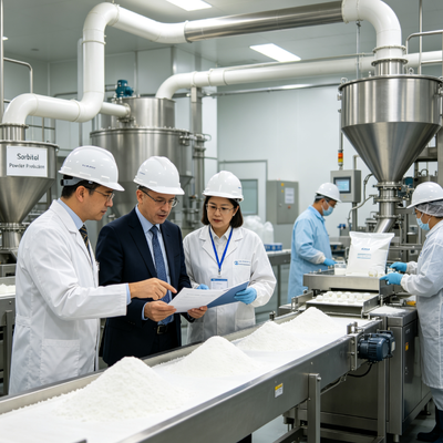 Bulk Sorbitol Powder Manufacturer Supply D Glucitol E420 Food Additive Non Caking Low Calorie Sweetener for Sugar Free Food and Cosmetic Formulation