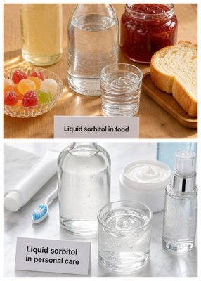 Liquid Sorbitol 70% Solution & Sorbitol Syrup, D-Sorbitol D-Glucitol E420 Sugar Alcohol Polyol Sweetener Humectant, Bulk Wholesale Raw Material Supply for Food Manufacturers