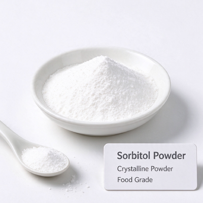 Sorbitol Powder BP USP EP Grade 20-60 Mesh, D-Glucitol CAS 50-70-4, Non-Caking Sweetener for Direct Compression, 25kg PP Bag
