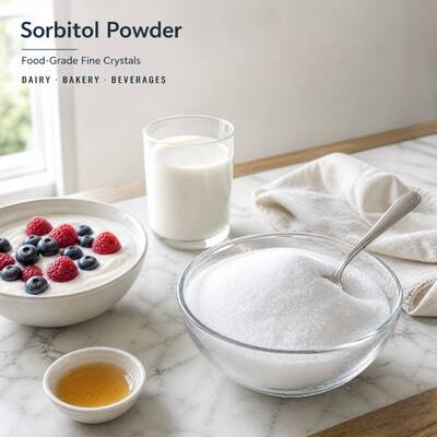 Sorbitol Powder for Sugar-Free Candy, Chewing Gum, Bakery & Oral Care Manufacturers, Bulk Wholesale Food Grade Sugar Alcohol Sweetener Supplier with Humectant & Anti-Crystallizing Function