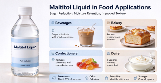 Maltitol Syrup for Sugar-Free Chocolate, Candy, Chewing Gum, Bakery & Beverage Applications - Bulk Wholesale Supply