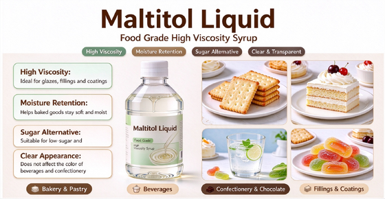 Liquid Maltitol Syrup 75/50 E965 Low Glycemic, Halal Kosher ISO 22000, Sugar Free Sweetener for Flavored Milk, Yogurt, 275kg Drum, Bulk Supplier