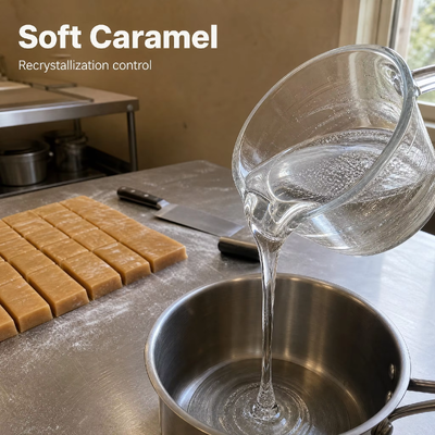 Maltitol Syrup 80/55 for Nougat, Marshmallow and Soft Caramel, E965 Non-Crystallizing Sweetener, Anti-Graining Binder, 275kg Drum Bulk