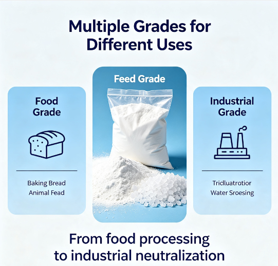 Bulk Export Sodium Bicarbonate Baking Soda 60‑200 Mesh White Crystalline Powder 25kg 1000kg Bag Food Feed Industrial Grade NaHCO3 CAS144‑55‑8 For Ruminant Nutrition Bakery And Flue Gas Treatment